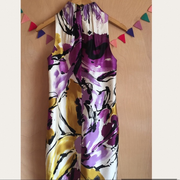Taylor Dresses & Skirts - Taylor Floral Watercolor Sleeveless Silk Dress